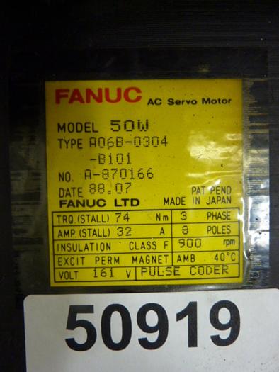 Used FANUC AC Servo Motor A06B-0304-B101 Used