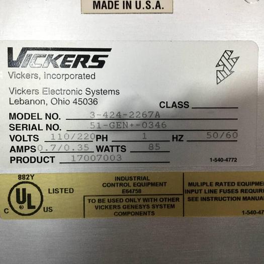 Used CINCINNATI MILACRON Power Supply & Chassis 3-424-2267A Used