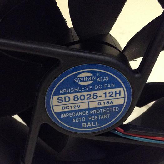 Used SINWAN Brushless DC Fan SD 8025-12H #78785