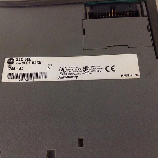 Used ALLEN BRADLEY Slot Rack & Power Supply 1746-P2 SER C / 1746-A4 SER A #55182