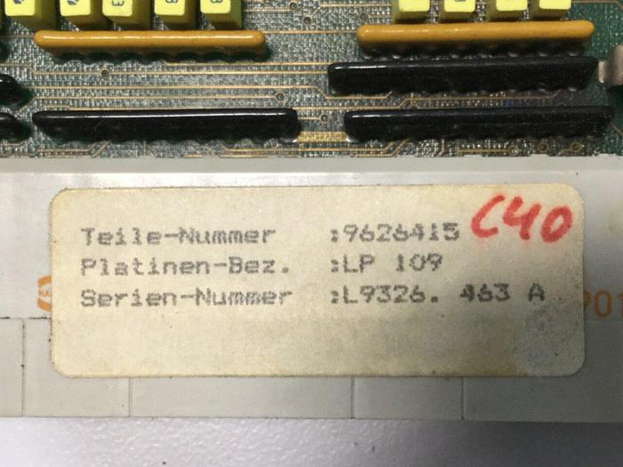 Used BOY MACHINES Circuit Board 9626415 LP109 #108635