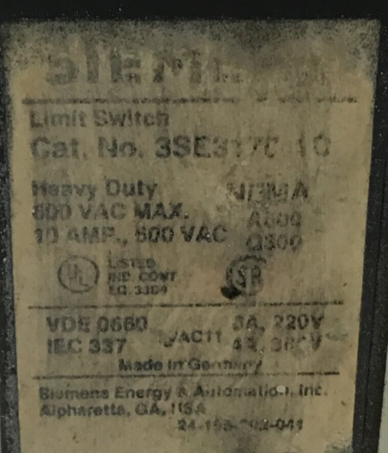 Used SIEMENS Limit Switch 3SE3 170-1C USED