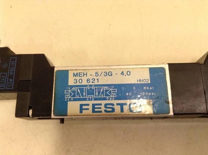 Used FESTO Pneumatic Solenoid Valve MEH-5/3G-4,0 #67701