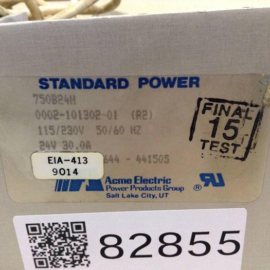 Used ACME ELECTRIC Standard Power Supply 750B24H #82855
