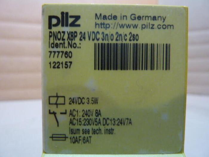 Used PILZ Safety Relay PNOZX8P24VDC3N/O2N/C2SO #28701