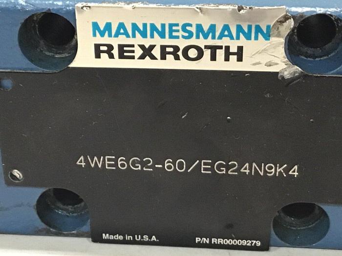 Used MANNESMANN REXROTH Hydraulic Valve 4WE6G2-60/EG24N9K4 #132113
