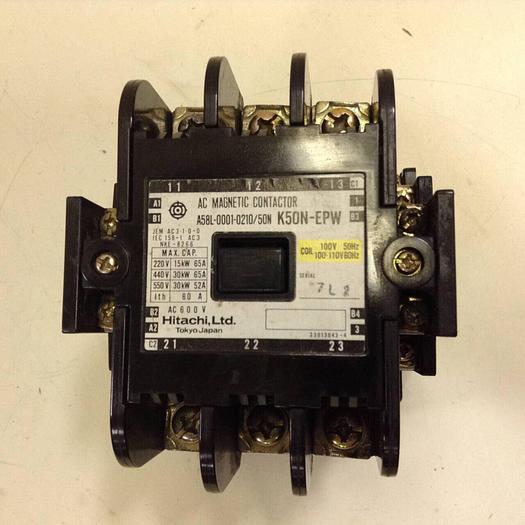 Used HITACHI AC Magnetic Contactor K50N-EPW #78484
