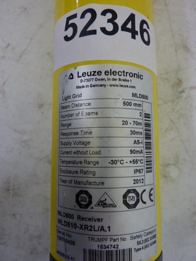 Used LEUZE Light Curtain Receiver MLD510-XR2L/A.1 #52346