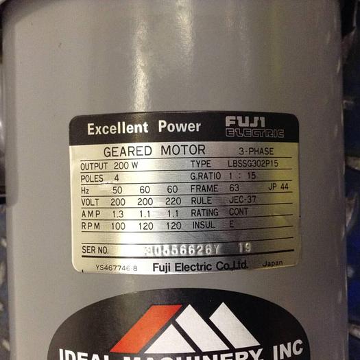 Used FUJI ELECTRIC Gearmotor LBSSG302P15 USED