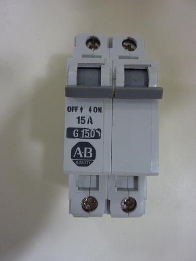 Used ALLEN BRADLEY 15 Amp Circuit Breaker 1492-CB2/G150 SER B #46994