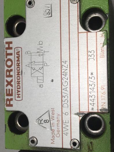 Used REXROTH Valve 4WE 6 D53 4WE6D53/AG24NZ4 #105617