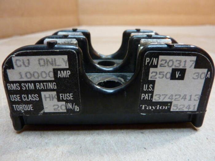 Used TAYLOR FUSE 30 Amp Fuse Holder 20317 #29956 DNL SCRAPPED