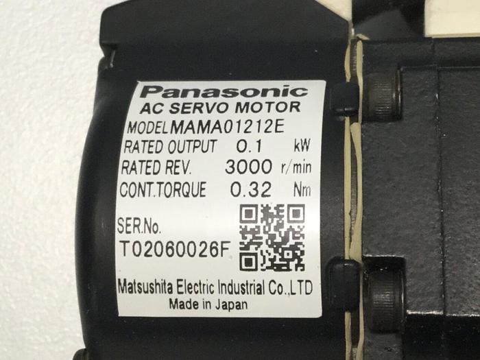 Used PANASONIC AC Servo Motor MAMA01212E #101120