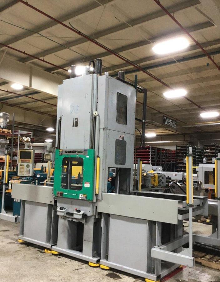Used NEWBURY 300 Ton Vertical Injection Molding Machine 300VTTS21 USED
