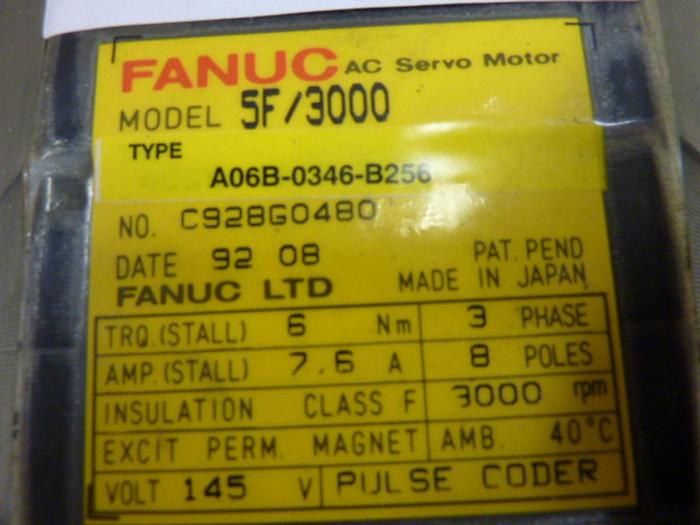 Used FANUC AC Servo Motor A06B-0346-B256 Used