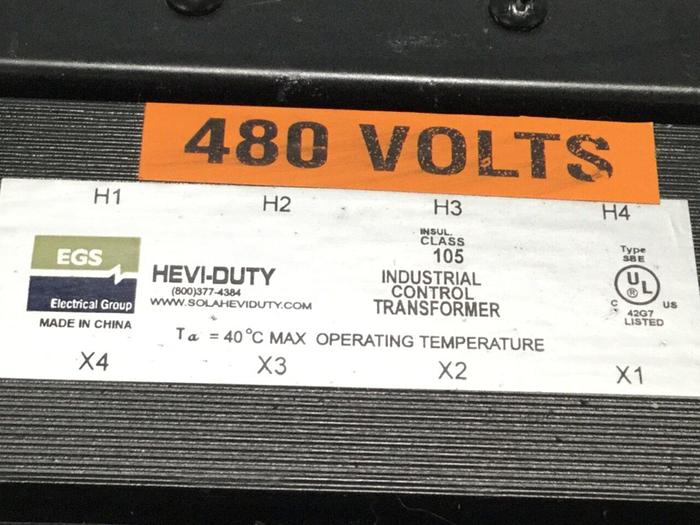 Used EGS Industrial Control Transformer E250JN #109226