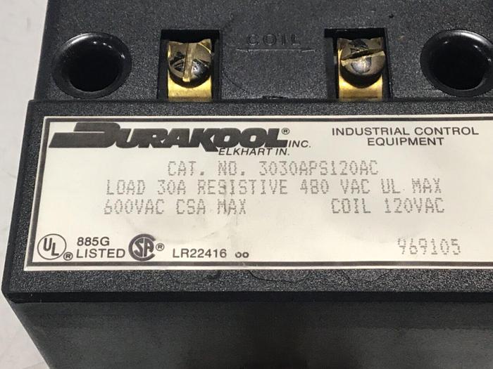 Used DURAKOOL Relay 3030APS120AC Used