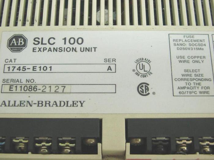 Used ALLEN BRADLEY Processor Expansion Unit 1745-E101 SER A #12309