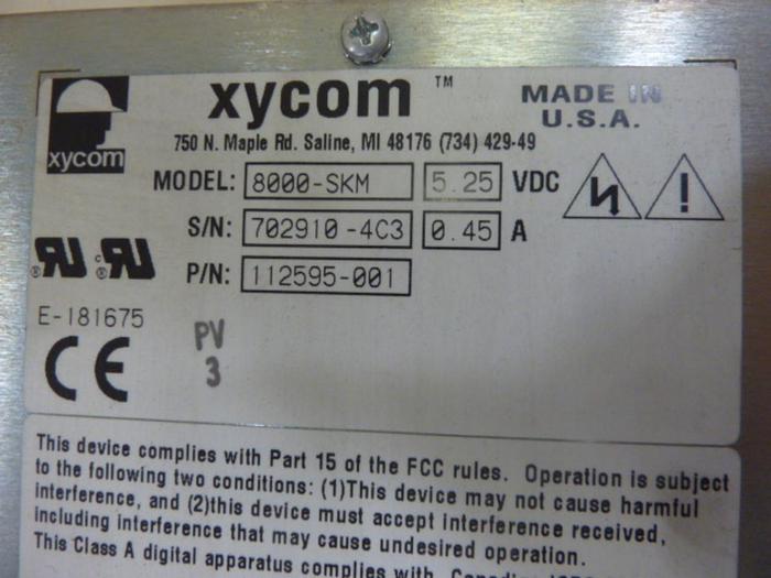 Used XYCOM Power Supply 8000-SKM #51368