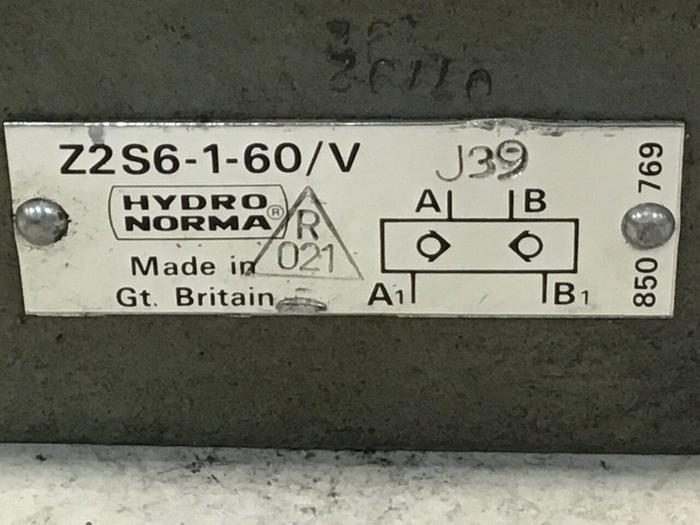 Used HYDRONORMA Valve Z2S6-1-60/V #105982
