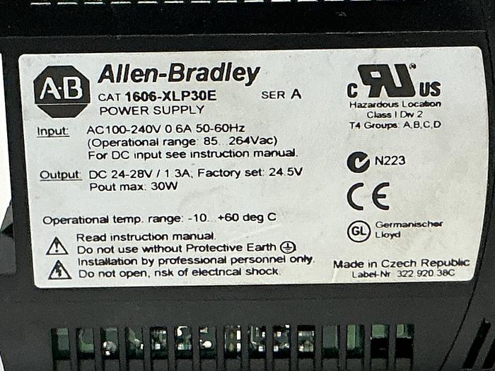 Used ALLEN BRADLEY 1606-XLP30E