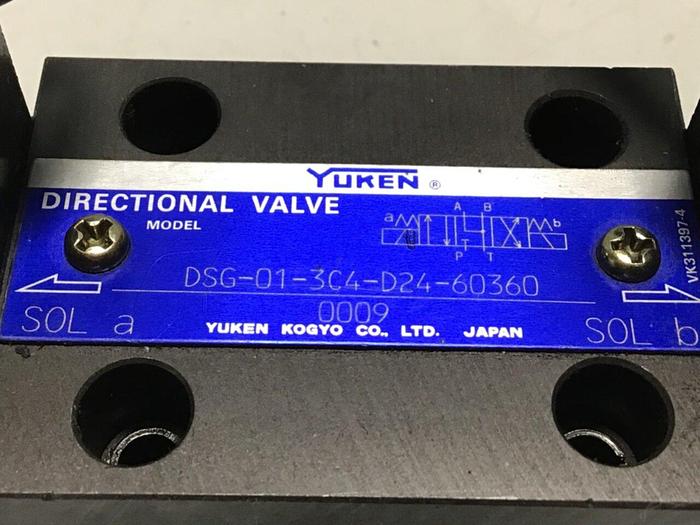 Used YUKEN Directional Valve DSG-01-3C4-D24-60360 #111765