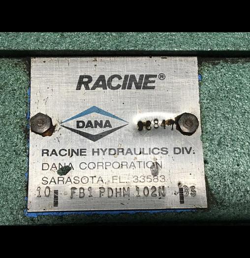 Used RACINE Valve 10 FB1 PDHM 102N 83 Used