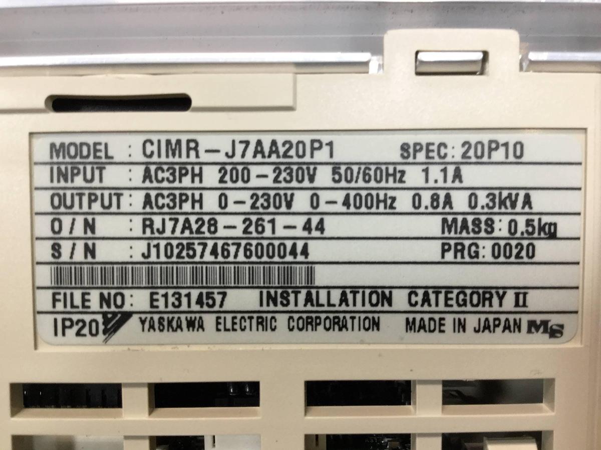 Used YASKAWA VS Mini J7 Inverter CIMR-J7AA20P1 USED
