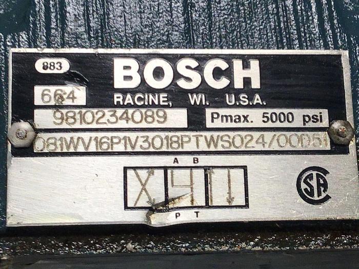 Used BOSCH Valve 081WV16P1V3018PTWS024/00D51 #116365