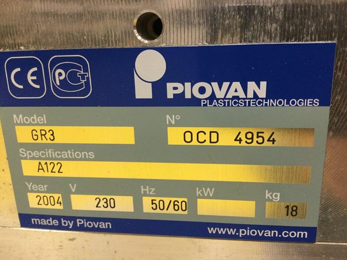Used PIOVAN Vacuum Receiver GR3 #105232