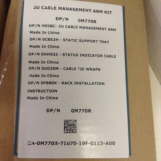 DELL 2U Cable Management Arm Kit CN-0M770R-71070-19F-0113-A00 USED #74642