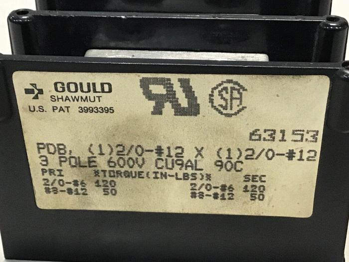 Used GOULD / SHAWMUT Terminal Block 63153 #128524