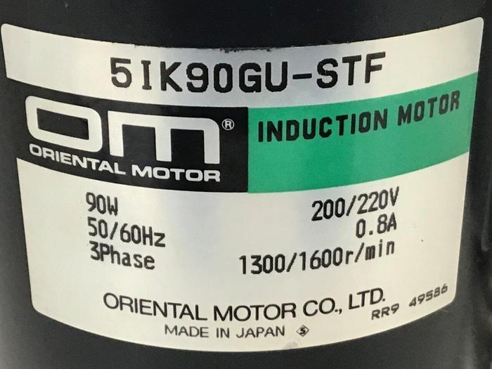 Used ORIENTAL MOTOR Induction Motor 5IK90GU-STF #119973