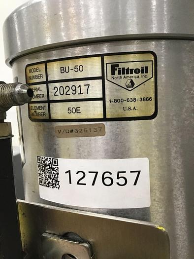 Used FILTROIL Filter Cartridge BU-50 #127657