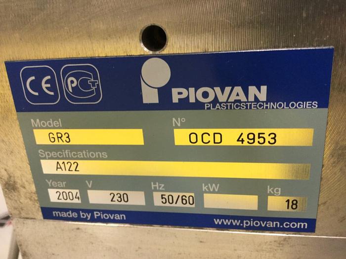 Used PIOVAN Vacuum Receiver GR3 #105238