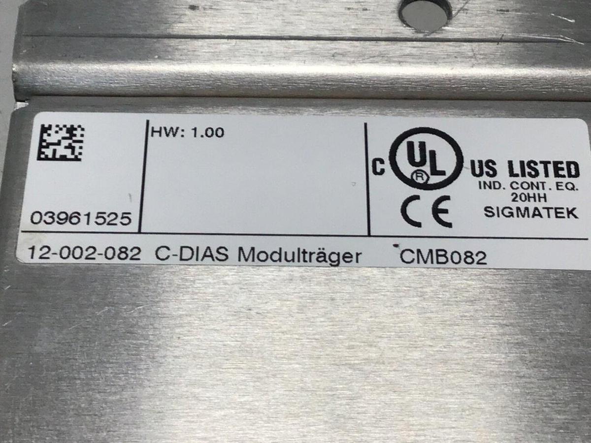 Used SIGMATEK Module Carrier 12-002-082 Used