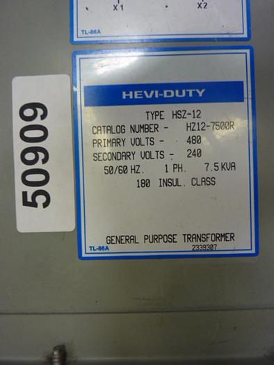 Used EGS 7.5 kVA Transformer HZ12-7500R USED