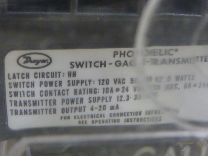 Used DWYER Gauge Transmitter N07N #53745