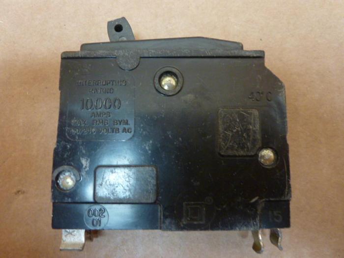 Used SQUARE D 15 Amp Circuit Breaker QO115 #27754