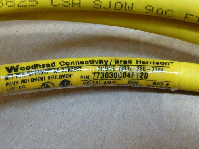 BRAD HARRISON / WOODHEAD Cable 773030C04F120 #29800
