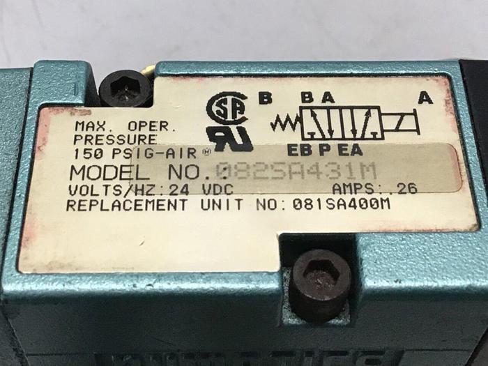 Used NUMATICS Pneumatic Solenoid Valve 082SA431M #114389
