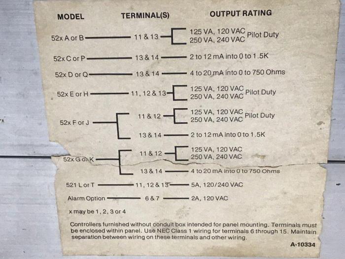 Used BARBER COLMAN Temperature Control A-10334 #129019