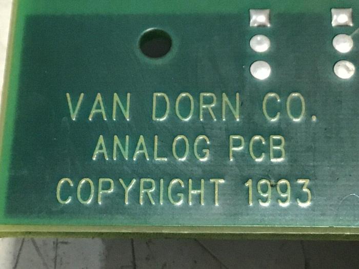 Used VAN DORN Analog Circuit Board 330025 PC330-025 Used