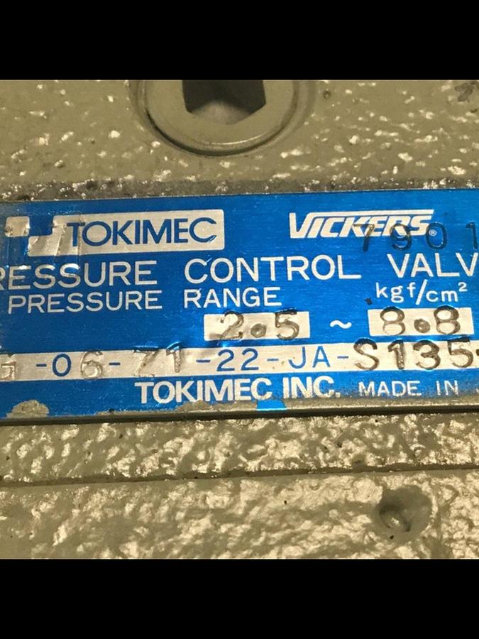 Used TOKIMEC VICKERS Valve RG-06-Z1-22-JA-S135-J #142387