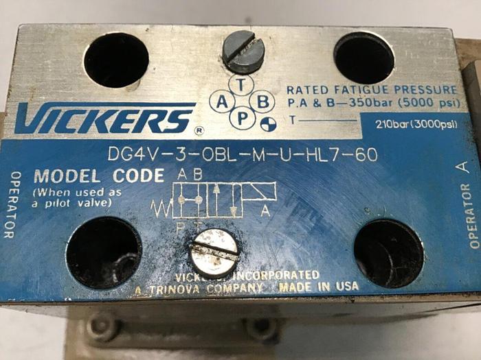 Used VICKERS Valve CG5060AFMUHL7110 #134282