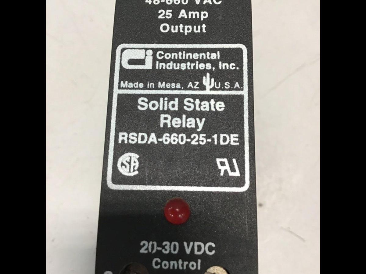 Used CONTINENTAL INDUSTRIES Solid State Relay RSDA-660-25-1DE Used