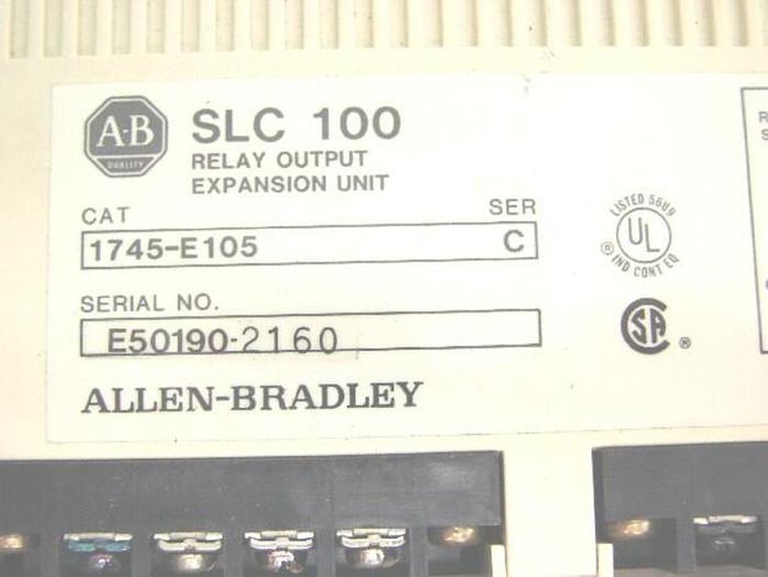 Used ALLEN BRADLEY Expansion Unit 1745-E105 SER C #51845