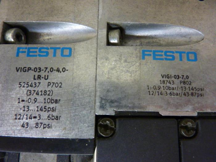 Used FESTO Control Block w/ Valves IFB8-03 #52693