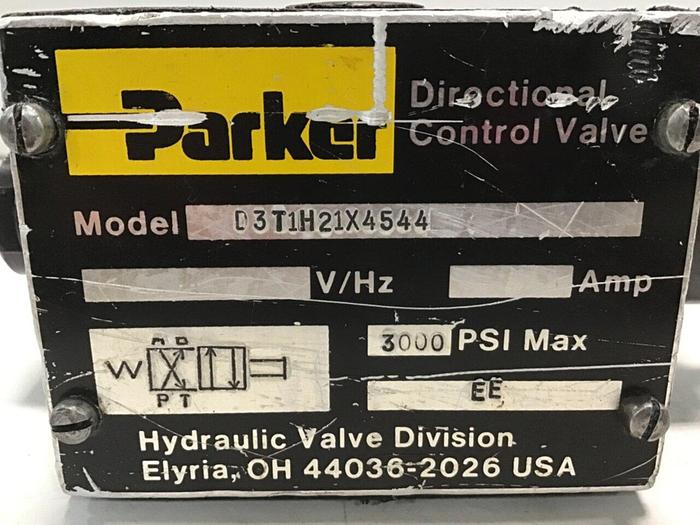Used PARKER Directional Control Valve D3T1H21X4544 Used