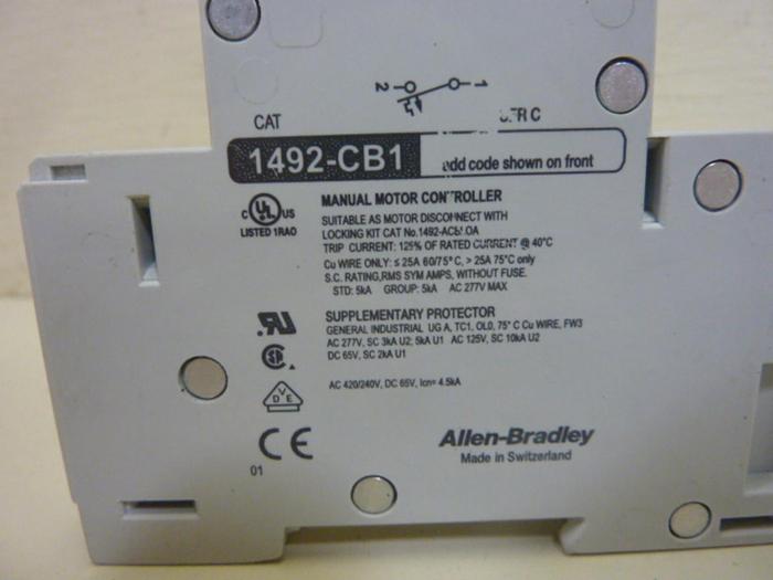 Used ALLEN BRADLEY 3 Amp Circuit Breaker 1492-CB1/H030 SER C #50530